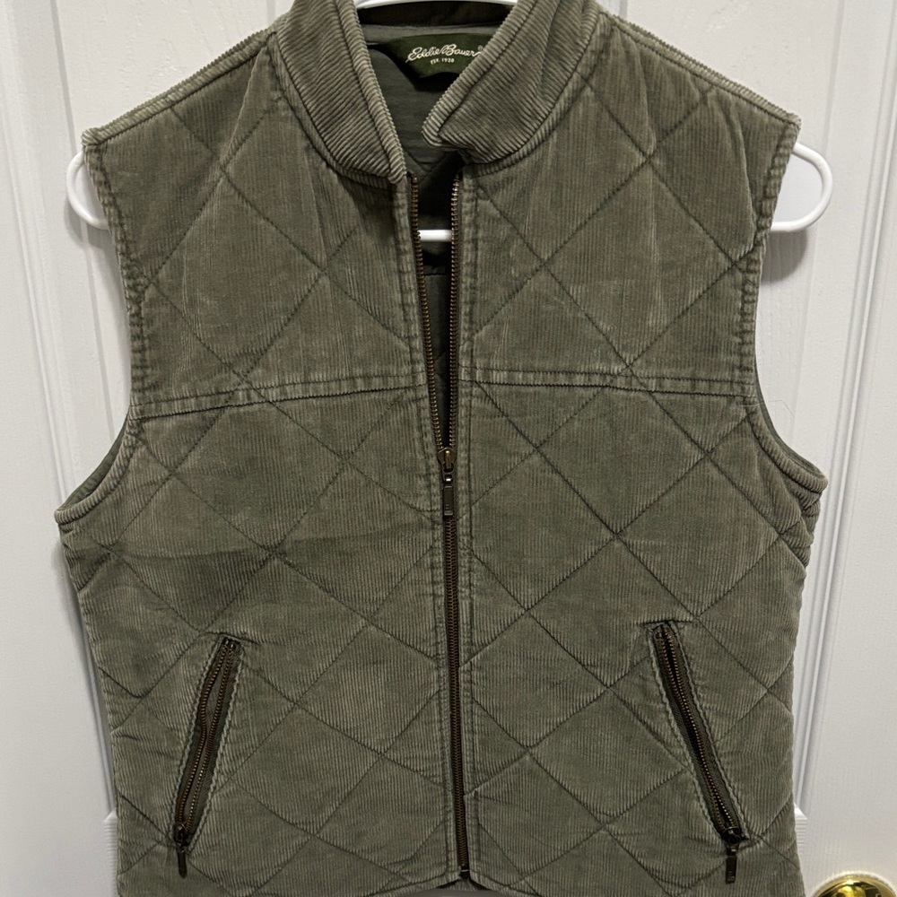 Eddie Bauer Olive Quilted Vest